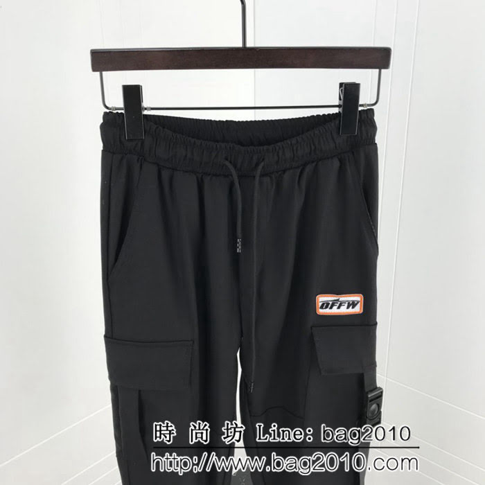 OFF 19早春薄款 字母刺繡 多口袋 男款休閒褲 ydi2418